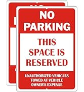 Amazon.com : No Parking Sign, 10 x 14 Inches Violators Will Be